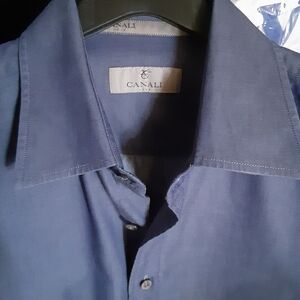 Canali Men's Steel Blue Dress Shirt